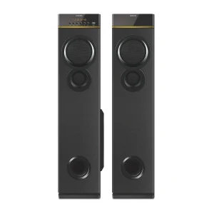 Philips SPA9080B 80W Multimedia Tower Speakers with Wireless Mic – Black