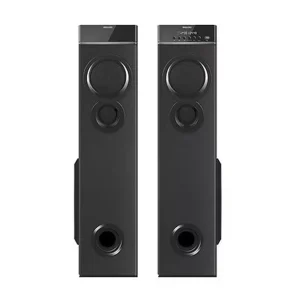 Philips SPA9085 100W Multimedia Tower Speakers with Wireless Mic – Black
