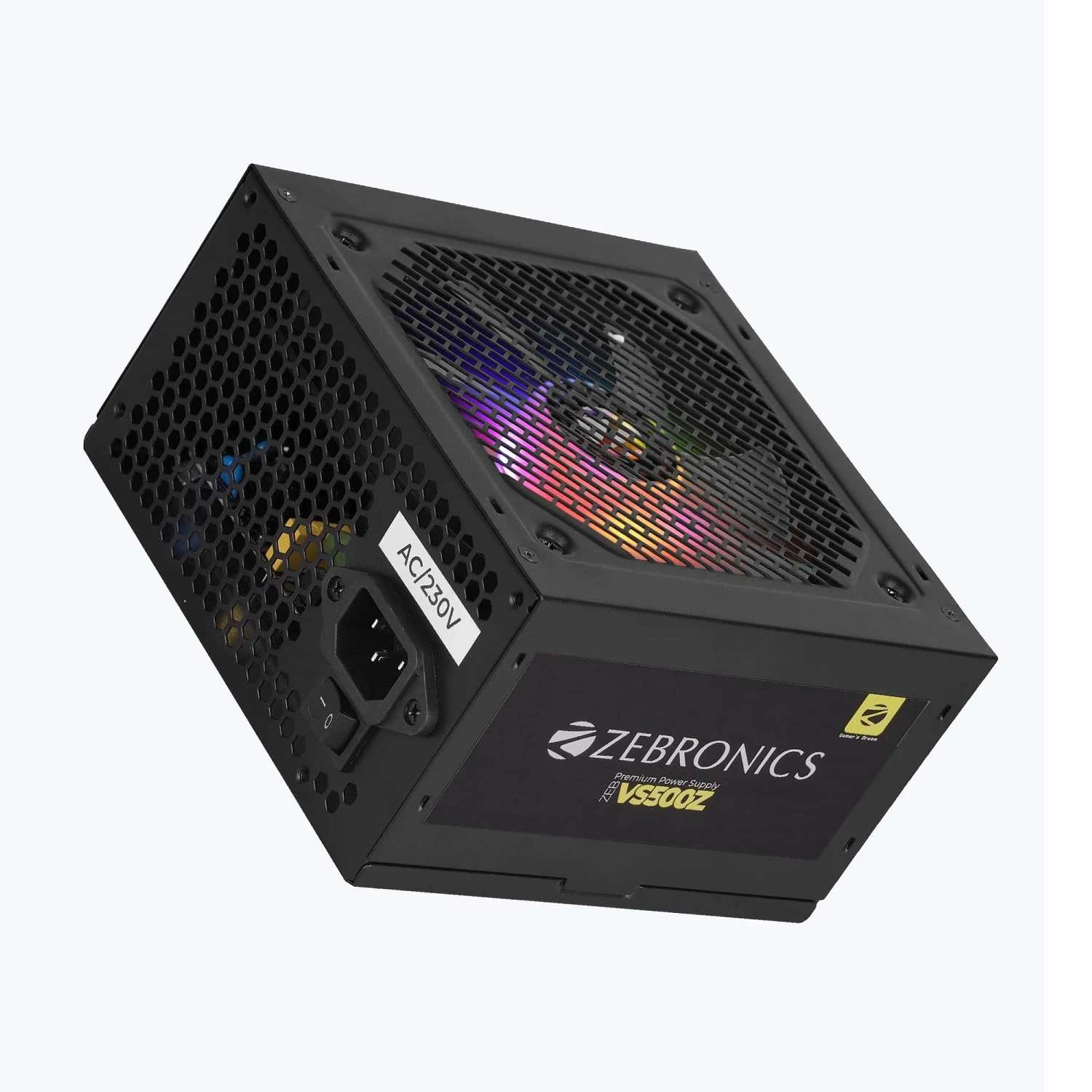 Zebronics ZEB-VS500Z 500 Watt Non-Modular RGB SMPS - Image 2